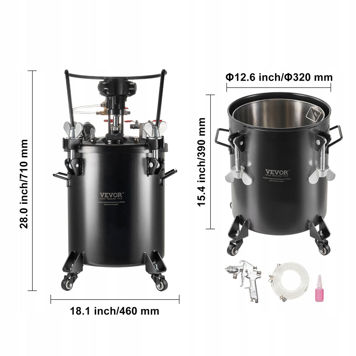 ZBIORNIK CIŚNIENIOWY VEVOR 30L DO FARBY W SPRAYU W PEŁNI AUTOMATYCZNY