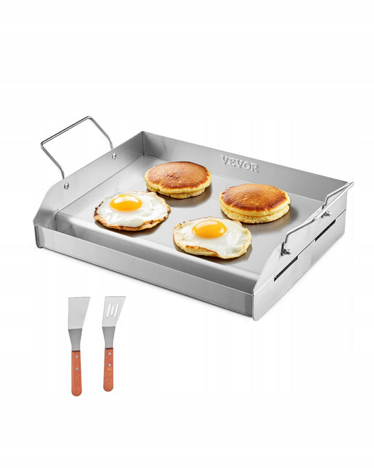 PŁYTA GRILLOWA VEVOR ZE STALI NIERDZEWNEJ 425X270MM SOLIDNA UNIWERSALNA