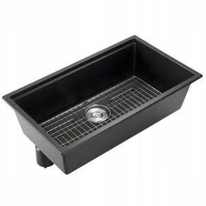ZLEW KUCHENNY GRANITOWY VEVOR PODBLATOWY 838X482X254 MM CZARNY PREMIUM