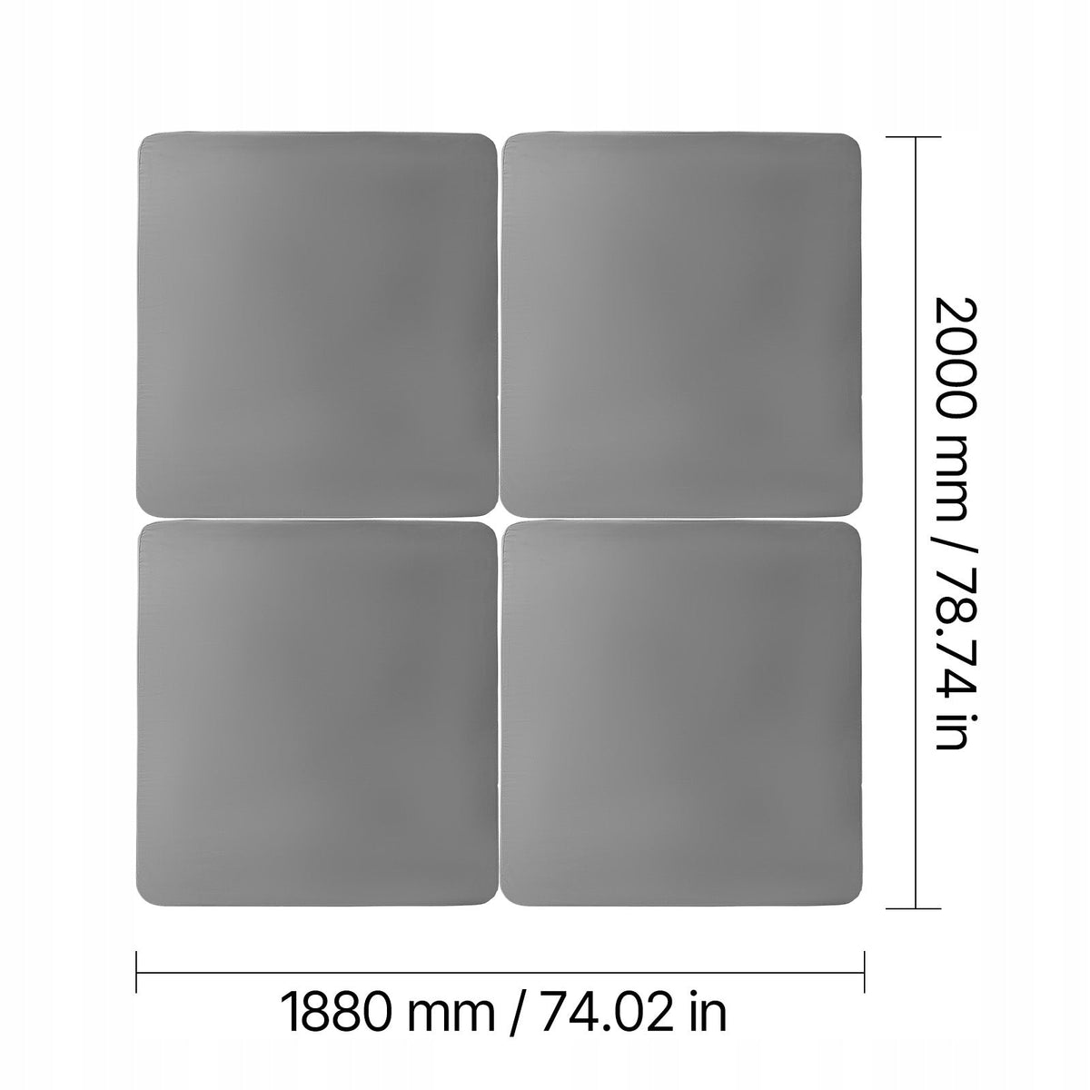 VEVOR KING SIZE BUNKIE BOARD DESKI DO ŁÓŻKA 2000X1880X38MM MOCNE