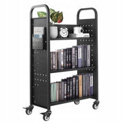 WÓZEK BIBLIOTECZNY VEVOR 150 KG 3-POZIOMOWY SOLIDNY NA KÓŁKACH 77X38X122 CM
