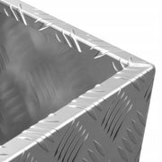 SOLIDNA SKRZYNIA NARZĘDZIOWA VEVOR ALUMINIOWA 101L ZAMEK G-STYLE SREBRNA