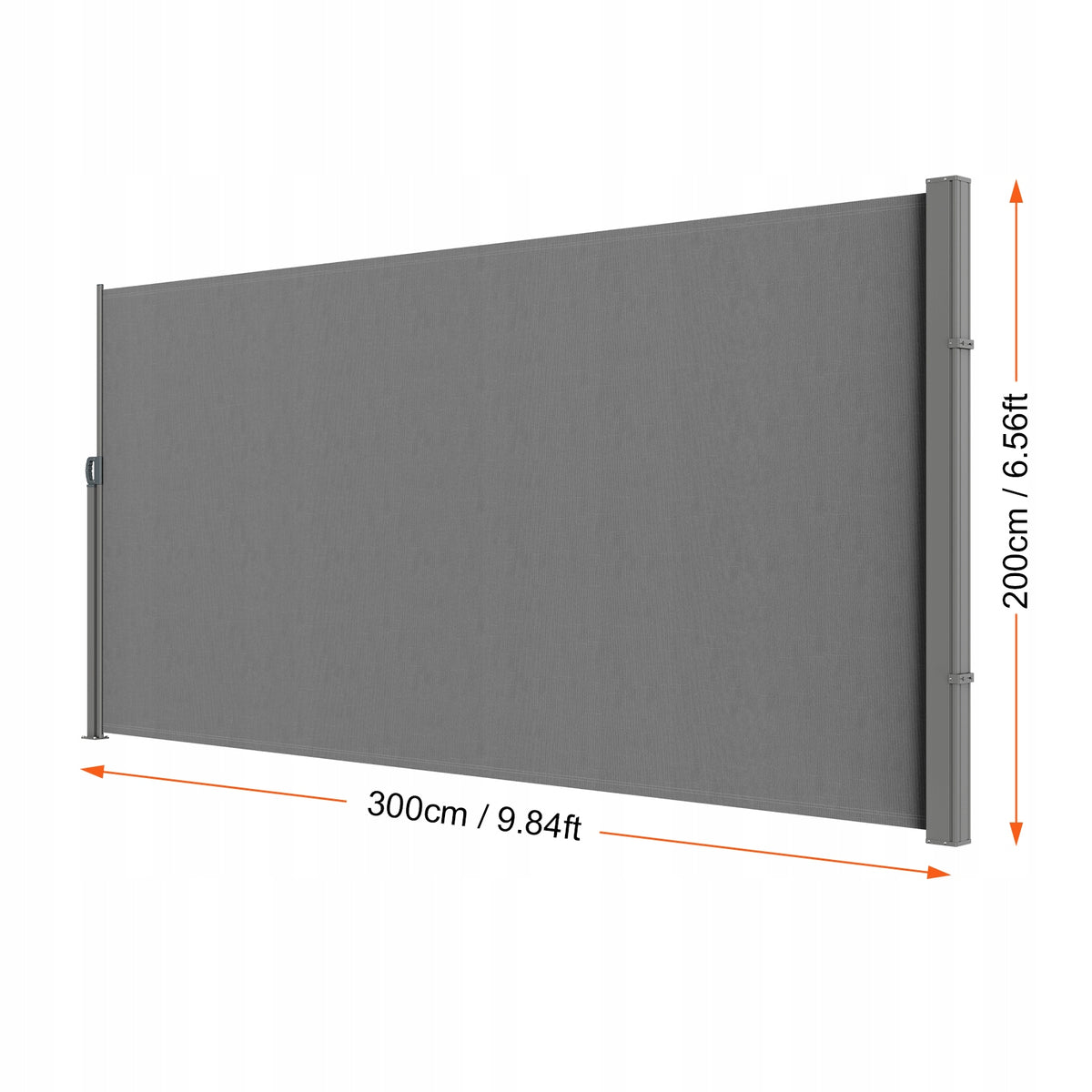 MARKIZA BOCZNA VEVOR 200X300 CM PREMIUM WODOODPORNA POLIESTER UV30 SOLIDNA