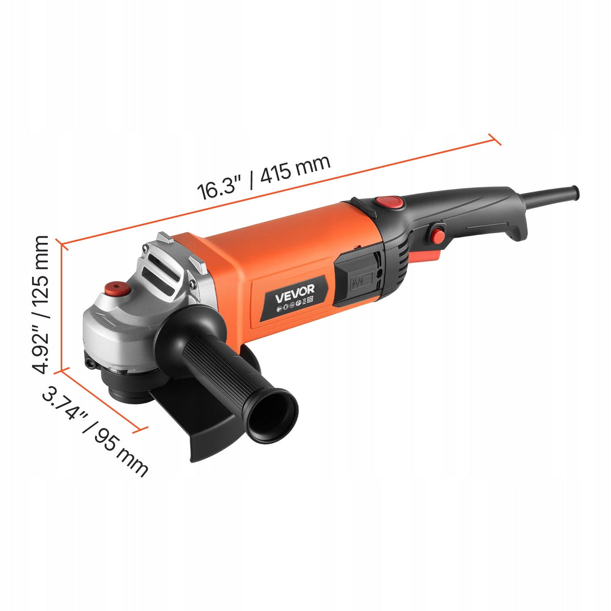 PROFESJONALNA SZLIFIERKA KĄTOWA VEVOR 177.8MM 1700W 8500OBR MIN MOCNA