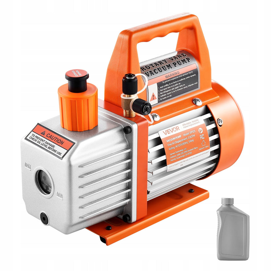 VEVOR POMPA PRÓŻNIOWA JEDNOSTOPNIOWA 3.5CFM 5PA HVAC R134A R22 R410A
