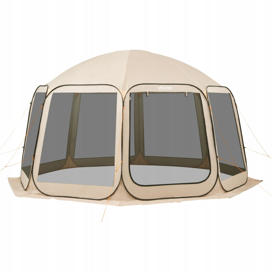 NAMIOT KEMPINGOWY VEVOR 457X421X245 CM IMPREZOWY DLA 12-15 OSÓB BEŻOWY