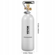 BUTLA CO2 VEVOR 2 KG STAL STOPOWA SZARA ZAWÓR MOSIĘŻNY NAJLEPSZA