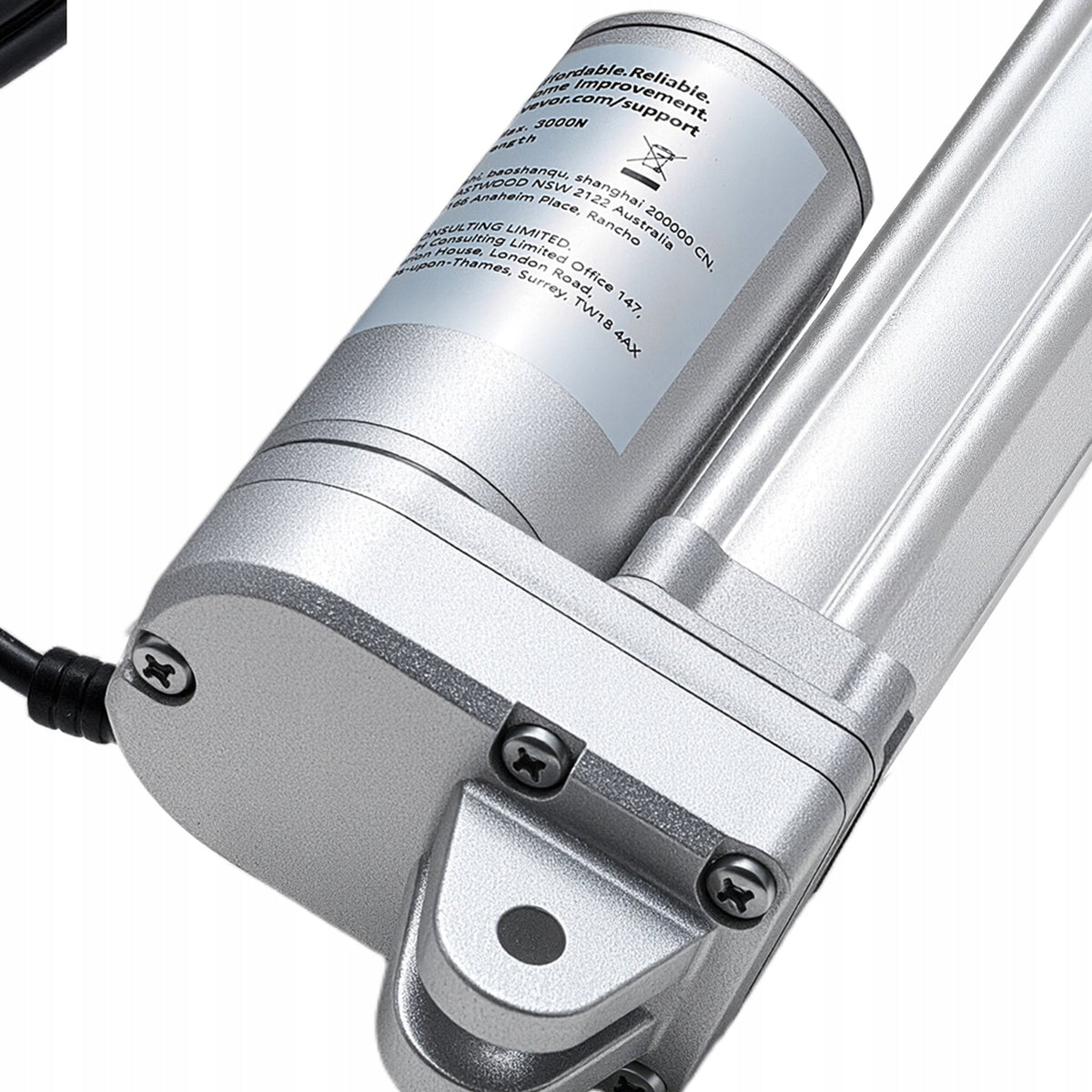 SIŁOWNIK LINIOWY VEVOR 12V IP65 3000N 101.6MM MOCNY SOLIDNY WODOODPORNY