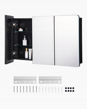 PROFESJONALNA SZAFKA NA LEKI Z LUSTREM VEVOR 1017X135X647 MM 3 DRZWI