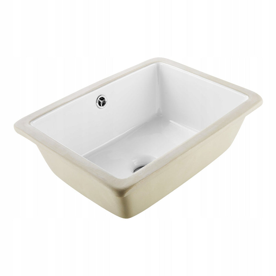 PROFESJONALNA UMYWALKA PODBLATOWA VEVOR CERAMICZNA 400X305 MM PROSTOKĄTNA