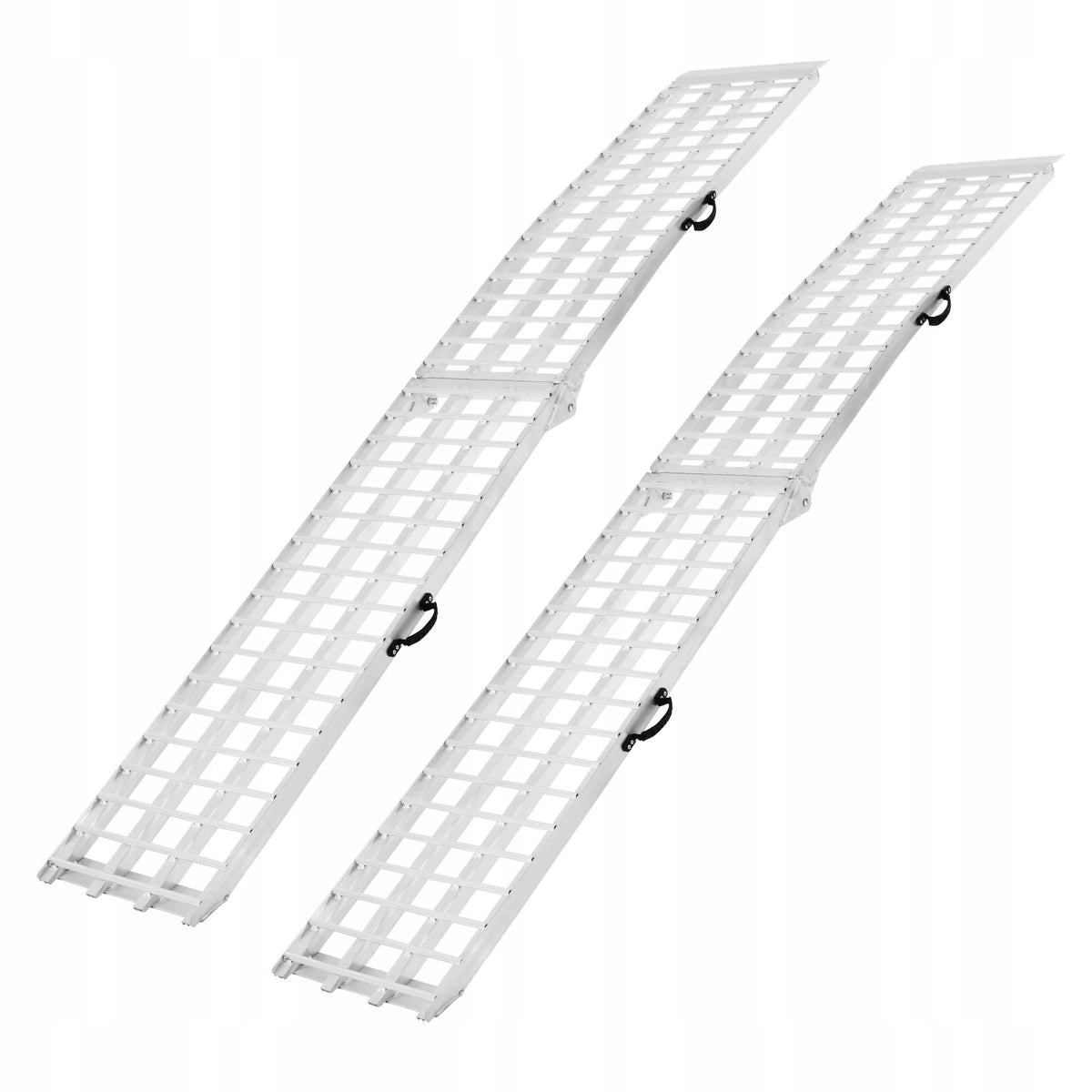 RAMPA ALUMINIOWA VEVOR 2-CZĘŚCIOWA MOCNA NOŚNOŚĆ 907 KG SKŁADANA Z PASKAMI