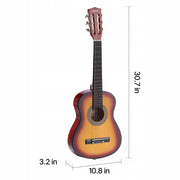 VEVOR GITARA KONCERTOWA 30 CALI 780MM DREWNIANY ZESTAW STARTOWY NAJLEPSZY