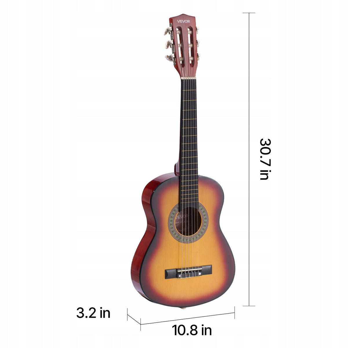 VEVOR GITARA KONCERTOWA 30 CALI 780MM DREWNIANY ZESTAW STARTOWY NAJLEPSZY