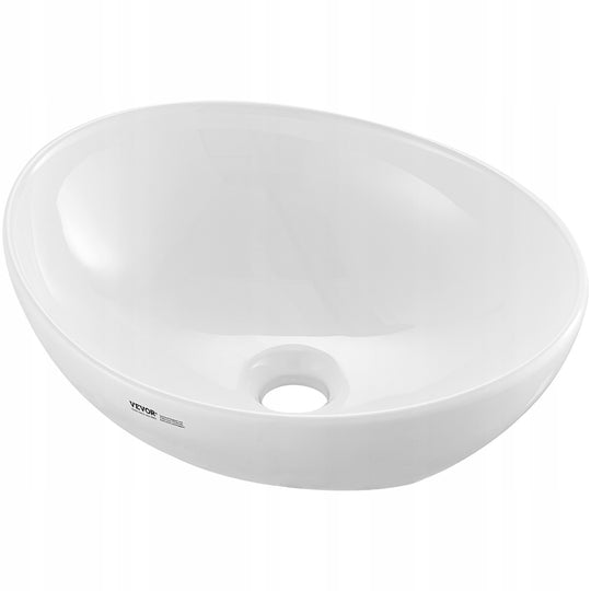 UMYWALKA OWALNA NABLATOWA VEVOR CERAMICZNA 409X341X144 MM NOWOCZESNA