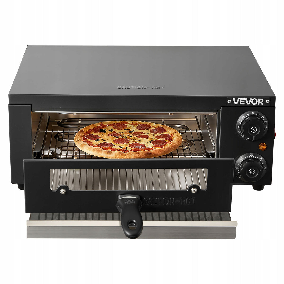 PROFESJONALNY PIEC ELEKTRYCZNY DO PIZZY VEVOR 30 CM 1450W 25-300 C STOŁOWY