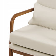 FOTEL AKCENTOWY VEVOR PREMIUM DREWNIANY MID CENTURY Z WYSOKIM OPARCIEM