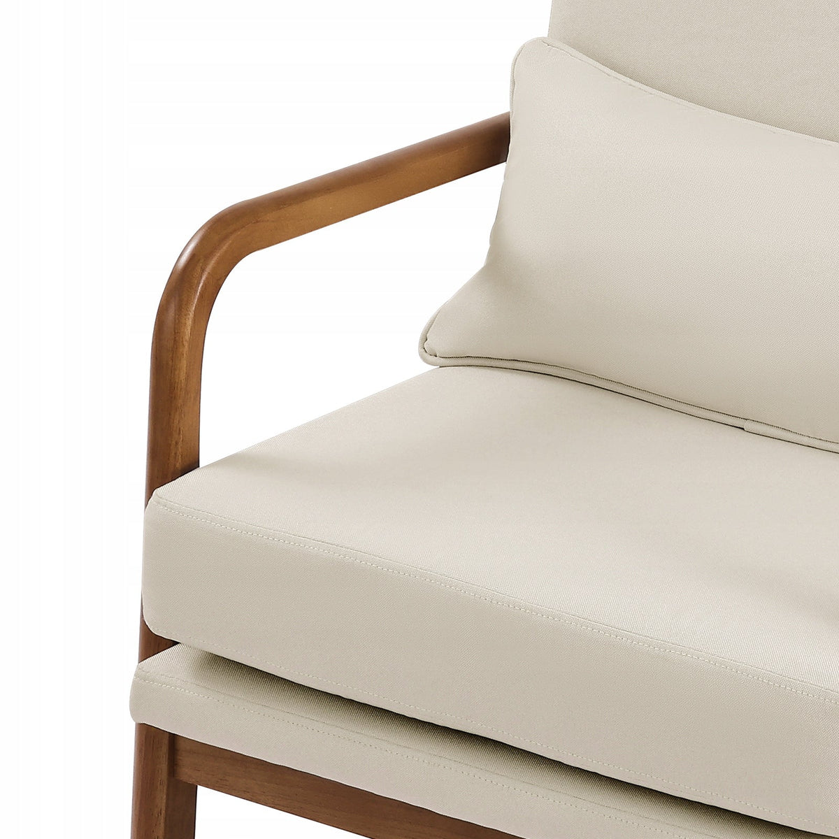 FOTEL AKCENTOWY VEVOR PREMIUM DREWNIANY MID CENTURY Z WYSOKIM OPARCIEM