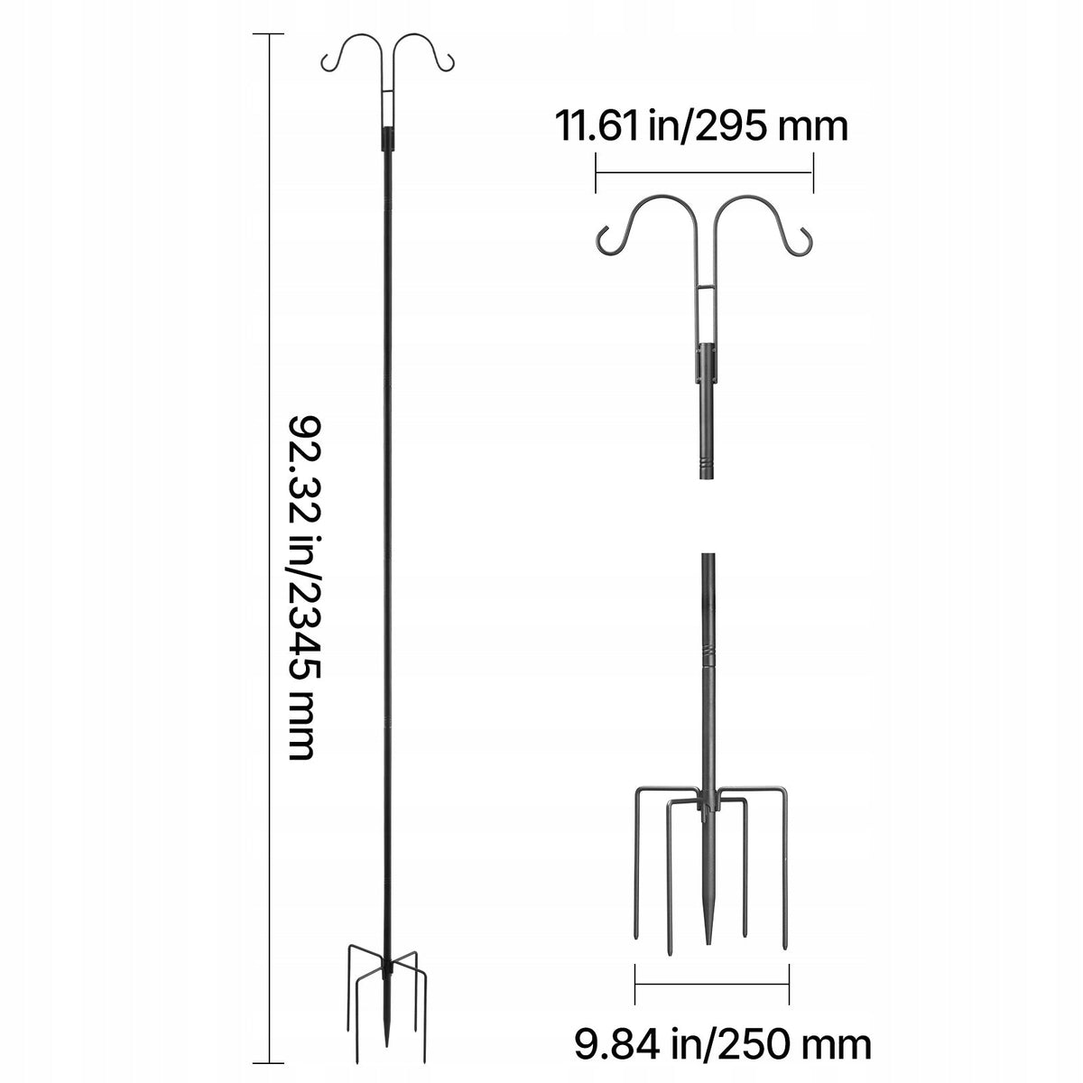 HAKI PASTERSKIE VEVOR 8 SZT 2345 MM PODWÓJNY HAK MOCNE SOLIDNE NAJWYŻSZA