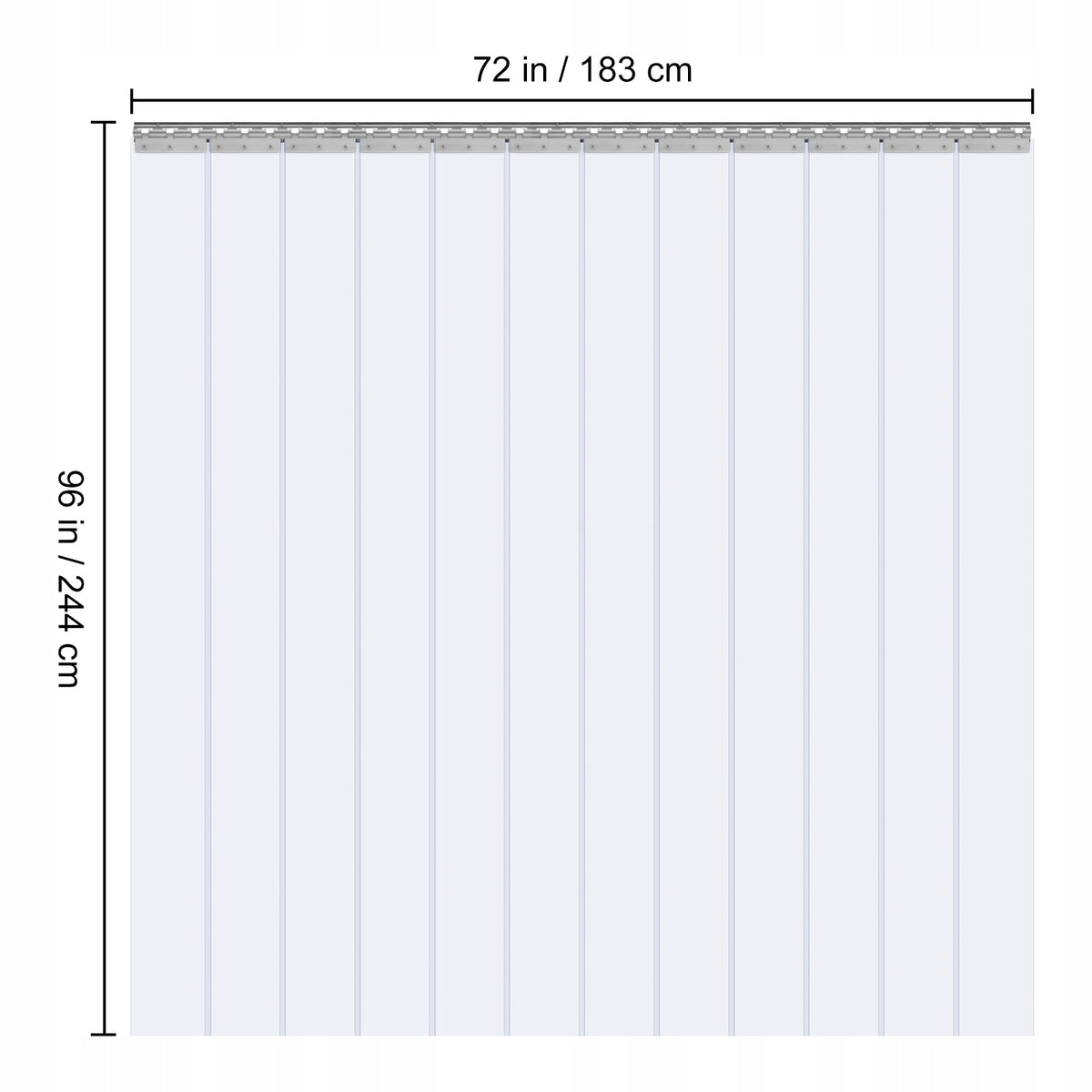 PROFESJONALNA ZASŁONA PASKOWA PVC VEVOR 243X182 CM GRUBOŚĆ 2 MM DO MAGAZYNU