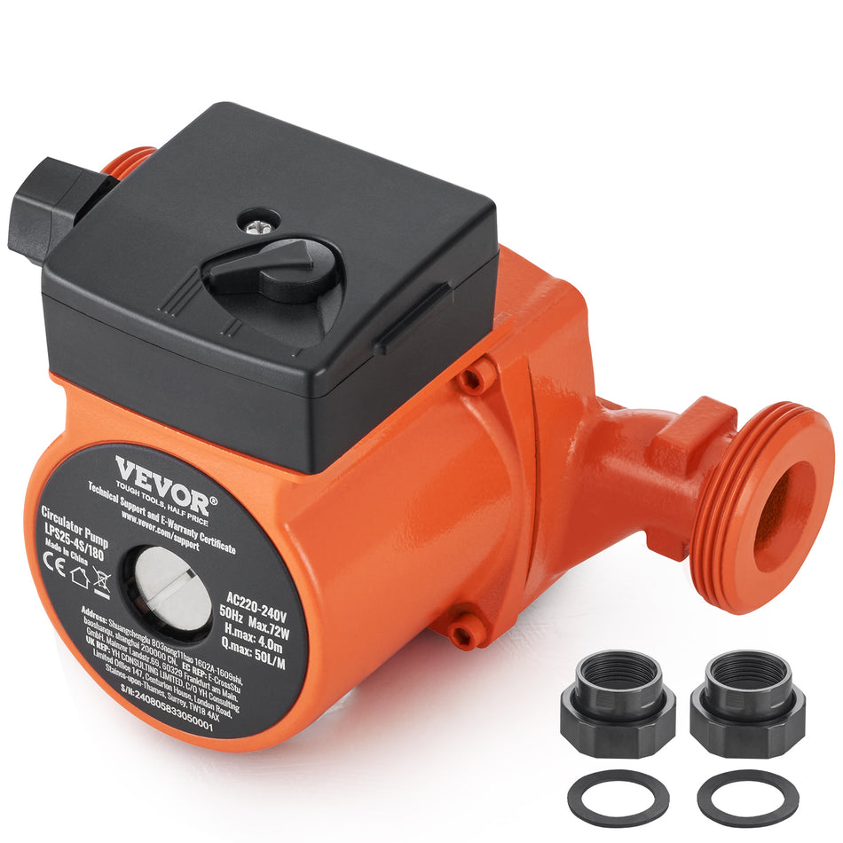 VEVOR POMPA GRZEWCZA 50L MIN 220V 72W WYSOKOŚĆ PODNOSZENIA 4M SOLIDNA