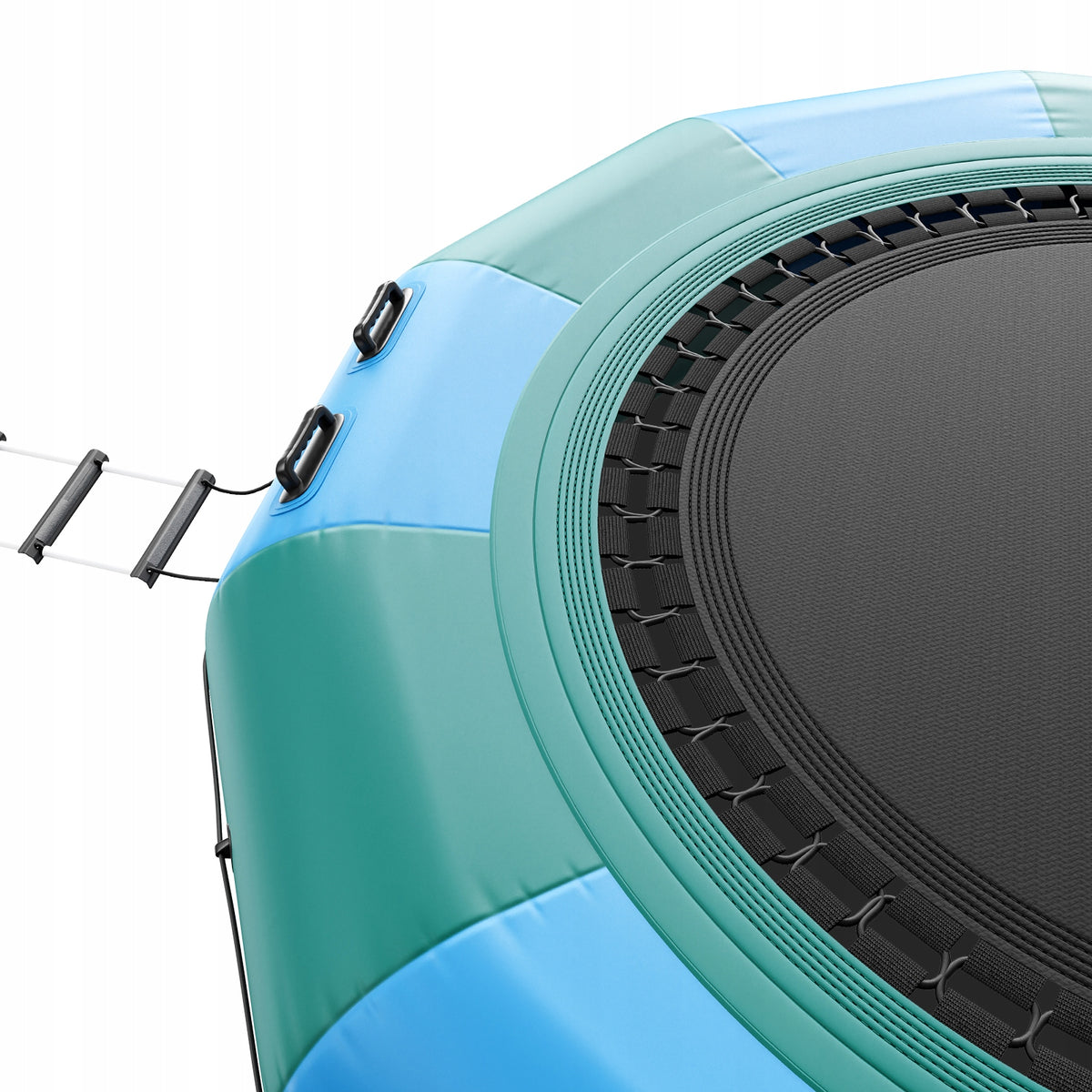 VEVOR NADMUCHIWANA TRAMPOLINA WODNA 12FT Z DRABINKĄ POMPA MOCNA PREMIUM