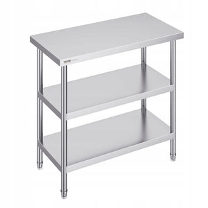 PROFESJONALNY STÓŁ ROBOCZY ZE STALI NIERDZEWNEJ VEVOR 457X914X864MM MOCNY