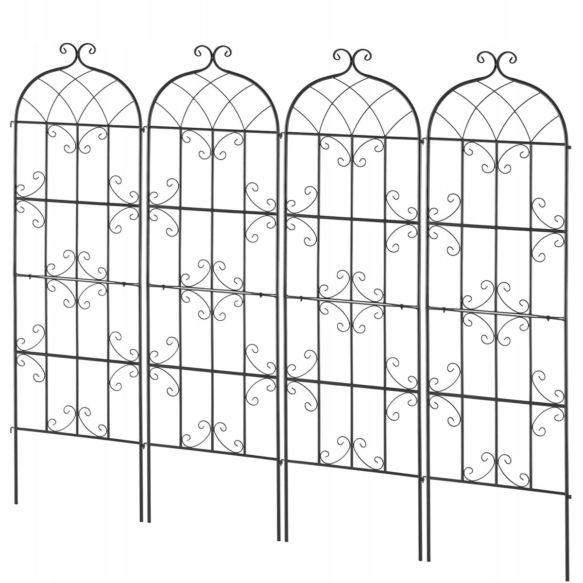 VEVOR PODPORA DO ROŚLIN PNĄCYCH 51X180 CM ZESTAW 4 METALOWYCH KRATEK