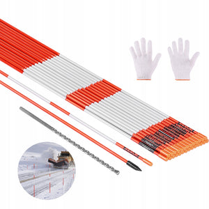 SŁUPKI ŚNIEŻNE VEVOR 500 SZT 122 CM ŚREDNICA 6 35MM ODBLASKOWE MOCNE