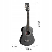 VEVOR GITARA KONCERTOWA 780 MM DREWNIANY ZESTAW STARTOWY NAJLEPSZY DO NAUKI