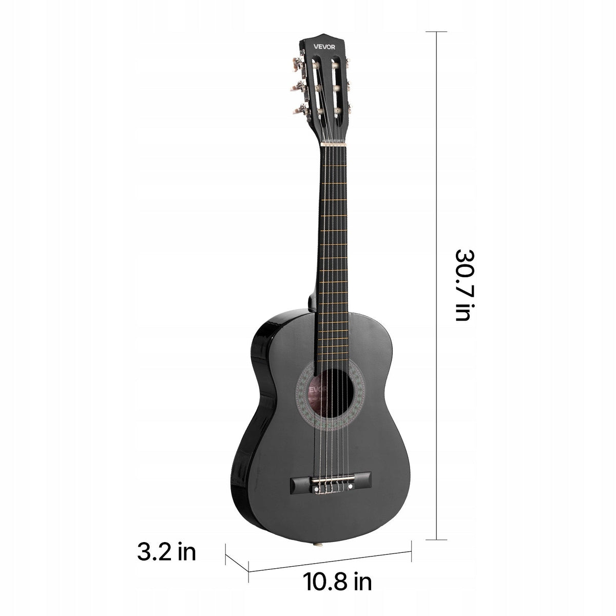 VEVOR GITARA KONCERTOWA 780 MM DREWNIANY ZESTAW STARTOWY NAJLEPSZY DO NAUKI