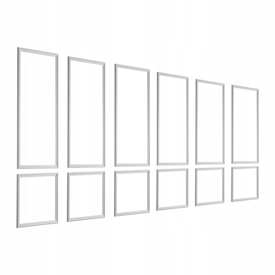 ZESTAW LISTEW ŚCIENNYCH VEVOR 6 ELEMENTÓW 61X61 I 61X137 CM MOCNY BIAŁY