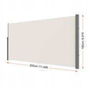 MARKIZA BOCZNA VEVOR 180X350 CM BEŻOWA PREMIUM WYSUWANA PATIO EKRAN SOLIDNA
