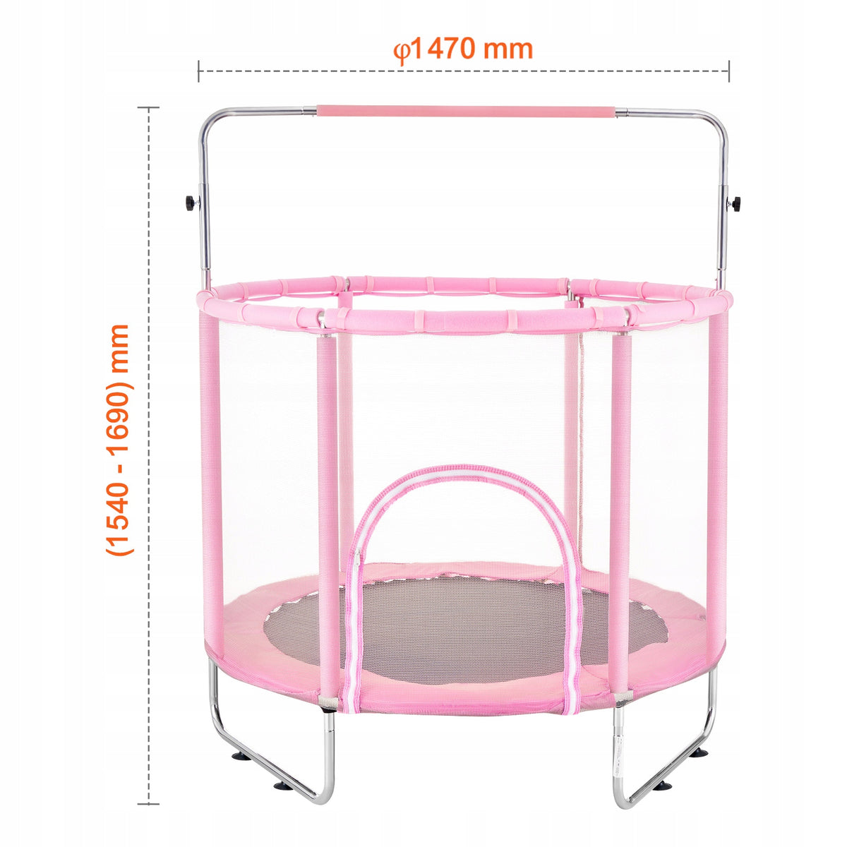 VEVOR TRAMPOLINA DZIECIĘCA MINI 147 CM Z SIATKĄ I KOSZYKÓWKĄ REGULOWANA