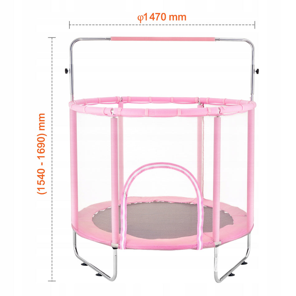 VEVOR TRAMPOLINA DZIECIĘCA MINI 147 CM Z SIATKĄ I KOSZYKÓWKĄ REGULOWANA