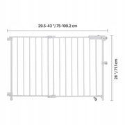 BRAMKA SCHODOWA VEVOR BABY GATE REGULOWANA 75-109 CM BIAŁA MOCNA BEZPROGOWA