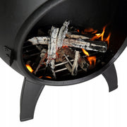 KOMINEK OGRODOWY VEVOR 52X50X130 CM MOCNY PALENISKO Z GRILLEM BBQ ALUMINIUM
