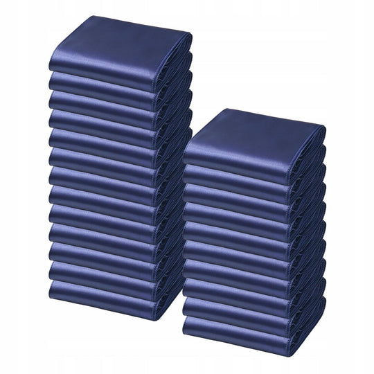 SATYNOWE SZARFY NA KRZESŁA VEVOR GRANATOWE 50 SZT 275X17 CM PREMIUM