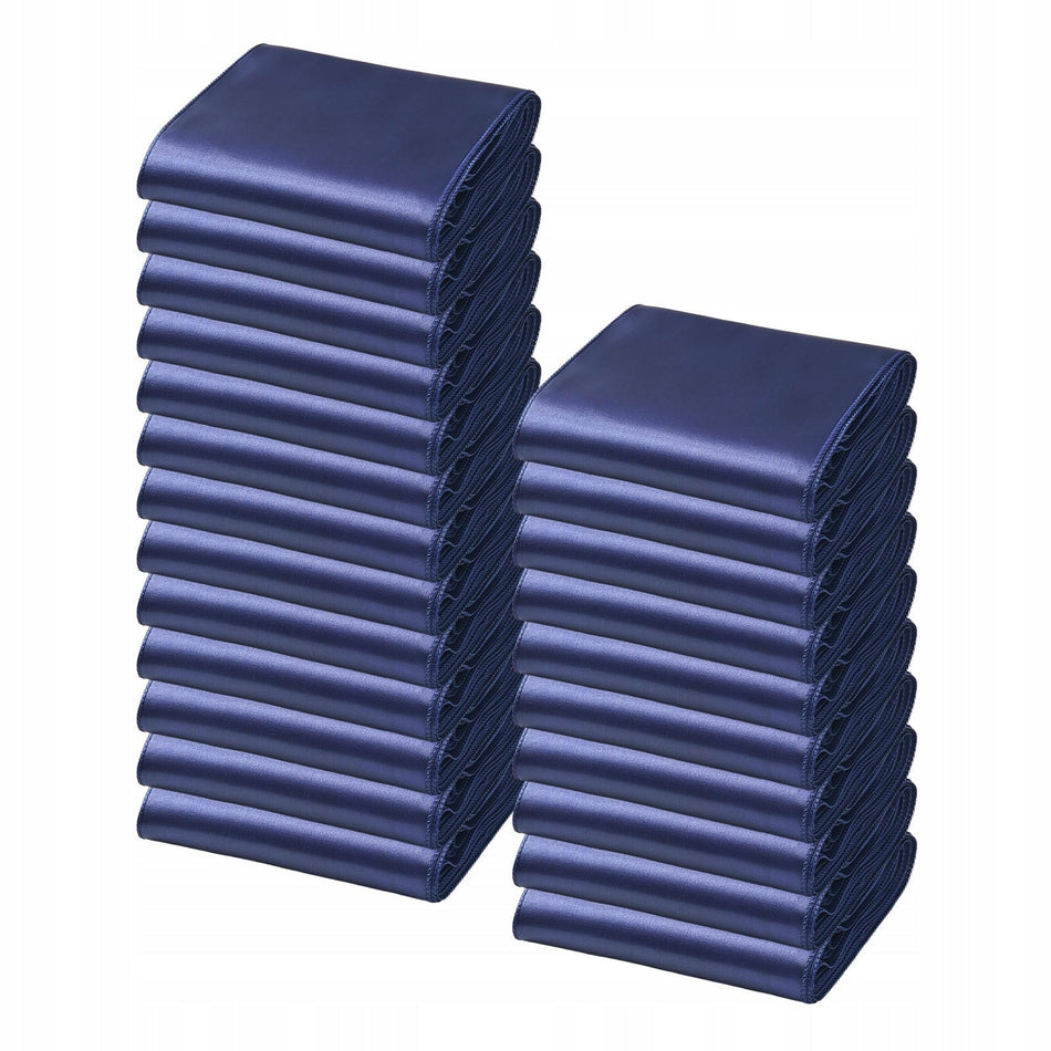 SATYNOWE SZARFY NA KRZESŁA VEVOR GRANATOWE 50 SZT 275X17 CM PREMIUM