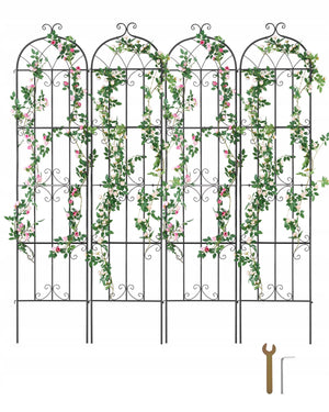 VEVOR PODPORA DO ROŚLIN PNĄCYCH 4 METALOWE KRATKI 51X220 CM SOLIDNA