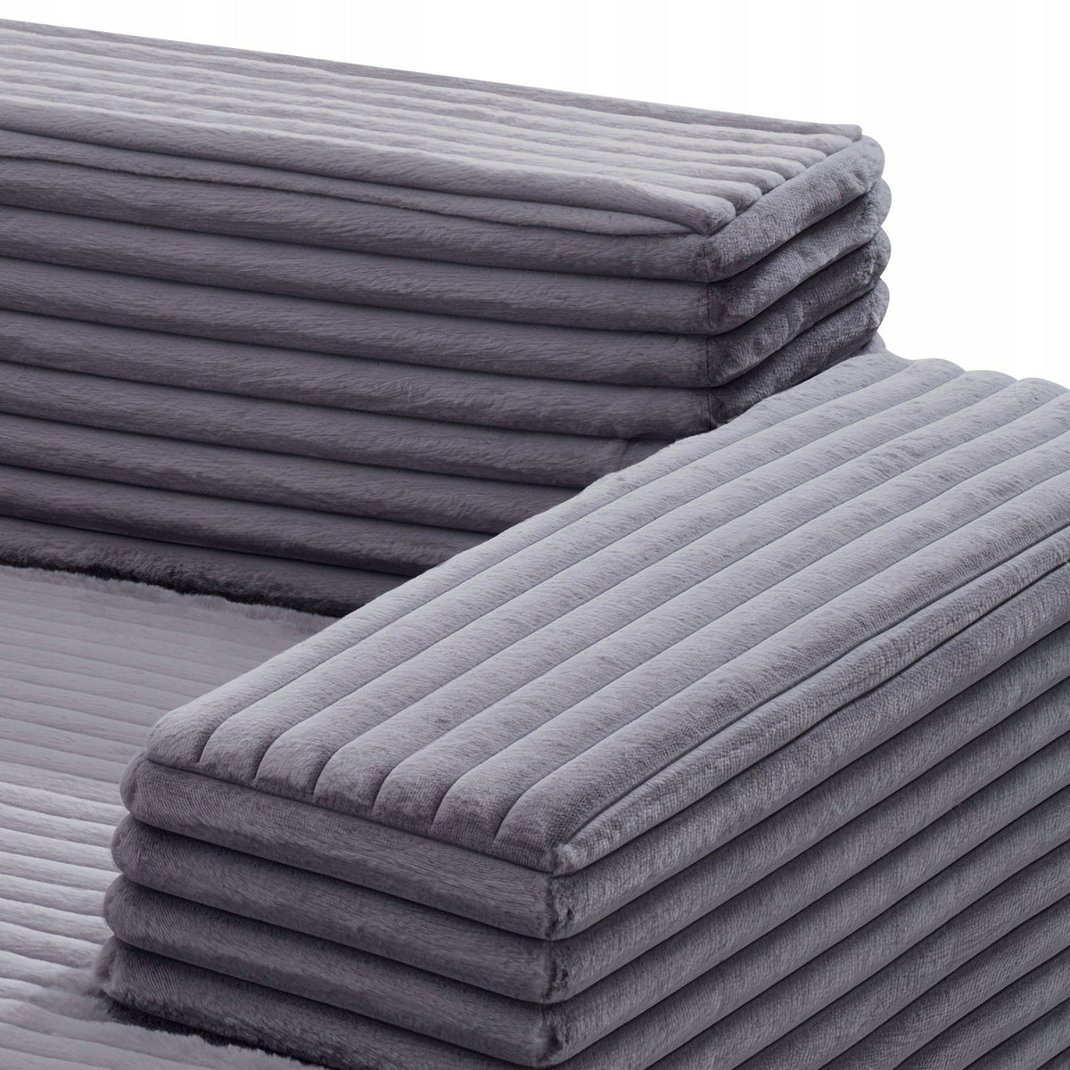 VEVOR LEŻANKA RELAKSACYJNA 138 CM TAPICEROWANA SOFA Z FUNKCJĄ SPANIA SZARA
