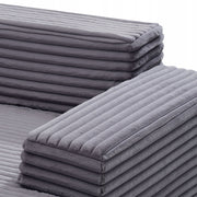 VEVOR LEŻANKA RELAKSACYJNA 138 CM TAPICEROWANA SOFA Z FUNKCJĄ SPANIA SZARA