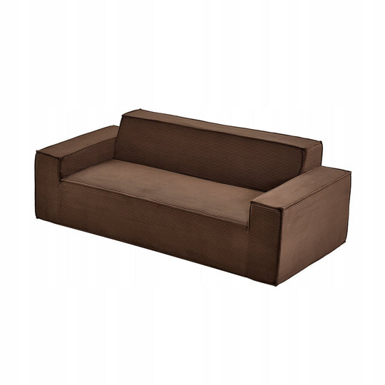 VEVOR NOWOCZESNA SOFA Z KORDU 211 CM MOCNA GŁĘBOKIE SIEDZISKA BRĄZOWA