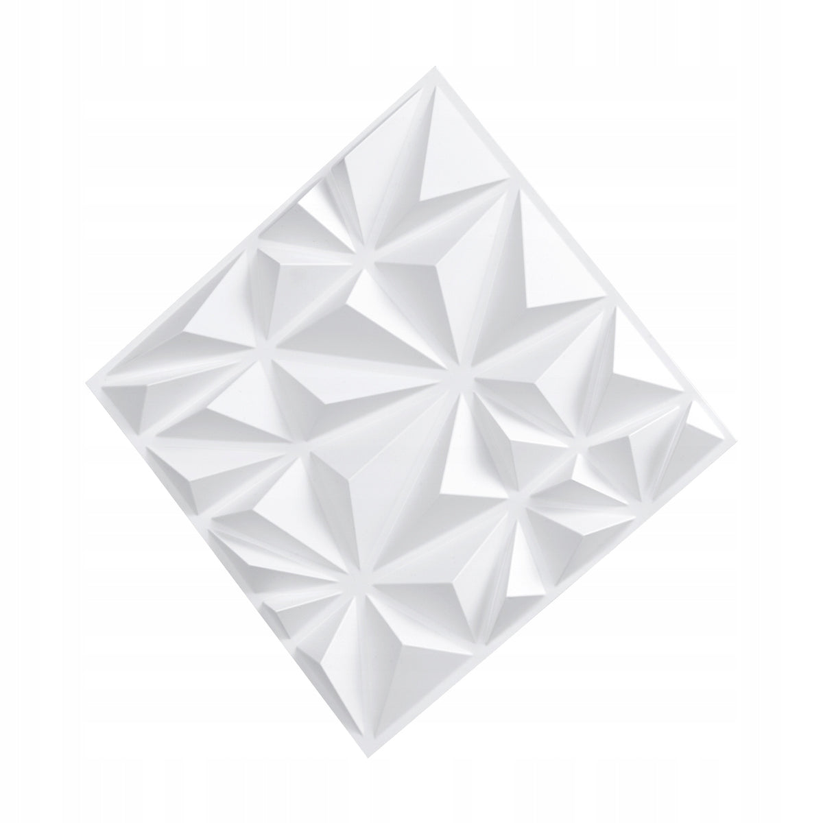 ZESTAW 33 PANELI ŚCIENNYCH VEVOR 3D 30X30 CM PVC DIAMENT MATOWY BIAŁY