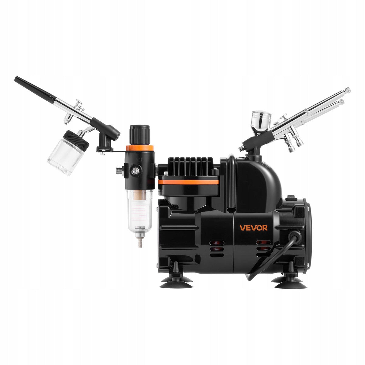 ZESTAW AEROGRAFU VEVOR 1 6 KM KOMPLET 3 PISTOLETY AEROGRAFU KOMPRESOR FARBY