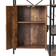 SOLIDNA PÓŁKA NAROŻNA VEVOR 6-POZIOMOWA Z DRZWIAMI METAL I MDF 180 CM