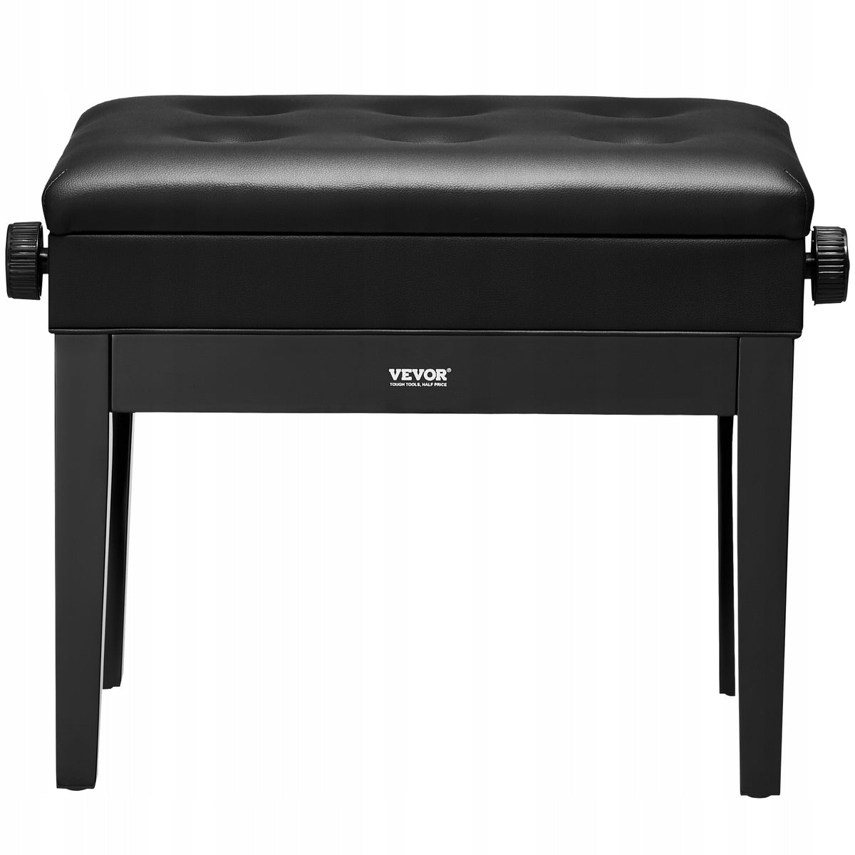 VEVOR REGULOWANA ŁAWKA DO PIANINA Z SCHOWKIEM I PODUSZKĄ 56X34X49 CM