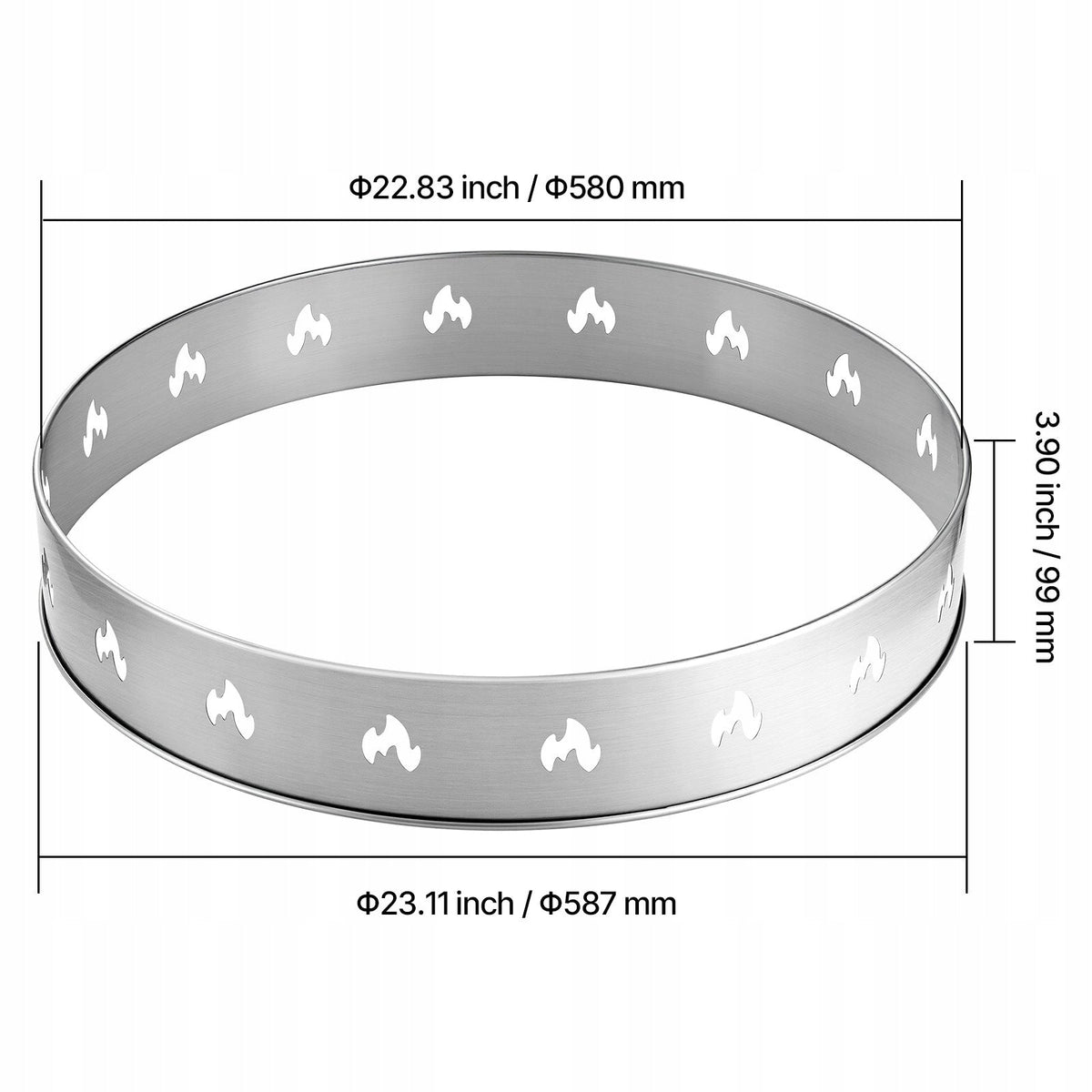 PODSTAWA POD MISĘ OGNIOWĄ VEVOR 587X99 MM STAL NIERDZEWNA SOLIDNA MOCNA