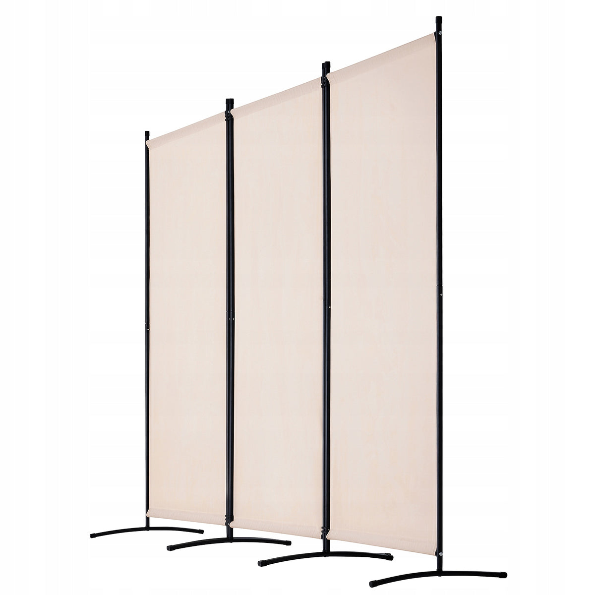 VEVOR ŚCIANA DZIAŁOWA 3-PANELOWA SKŁADANA MOCNA RAMA BEŻOWA 260X184X52CM