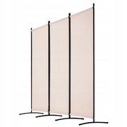 VEVOR ŚCIANA DZIAŁOWA 3-PANELOWA SKŁADANA MOCNA RAMA BEŻOWA 260X184X52CM