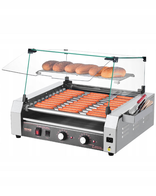 VEVOR GRILL DO HOT DOGÓW 11 ROLEK ZE STALI NIERDZEWNEJ 2200W PROFESJONALNY